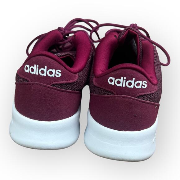 Adidas Cloudfoam QT Racer Running Women's Shoes - Maroon/White - Picture 10 of 16